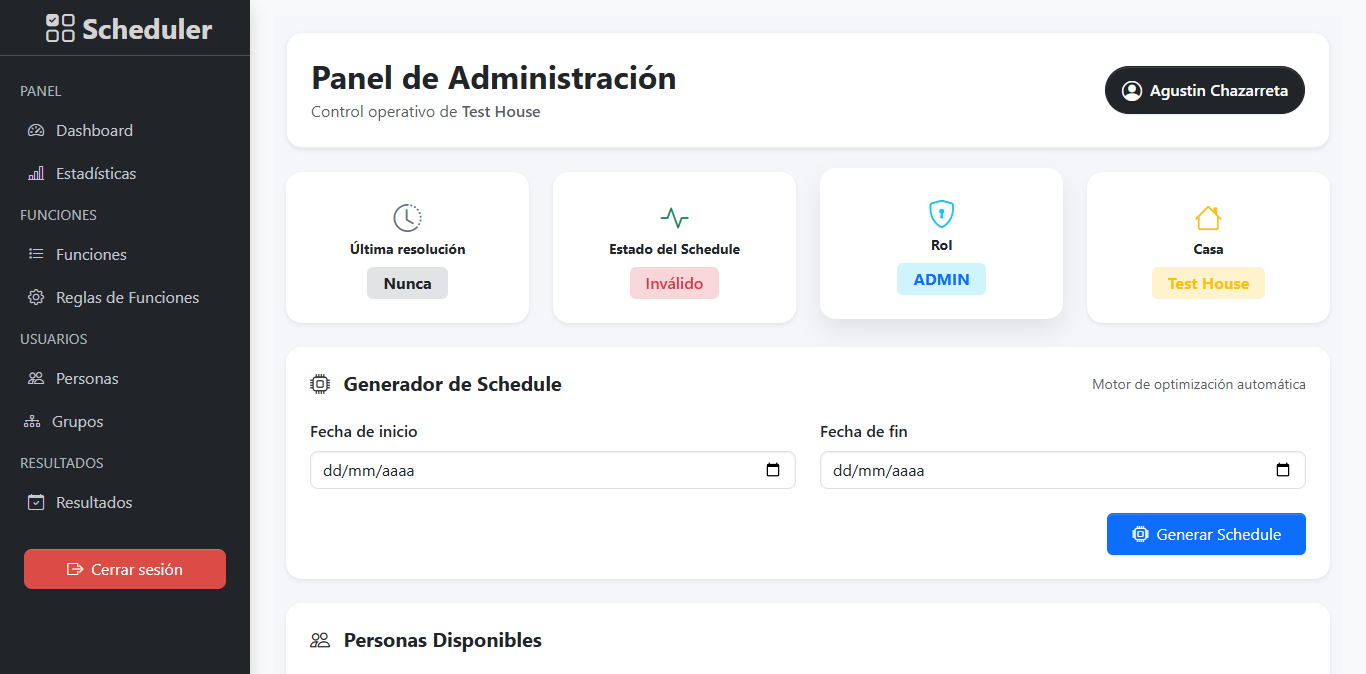Screenshot de Task Scheduler
